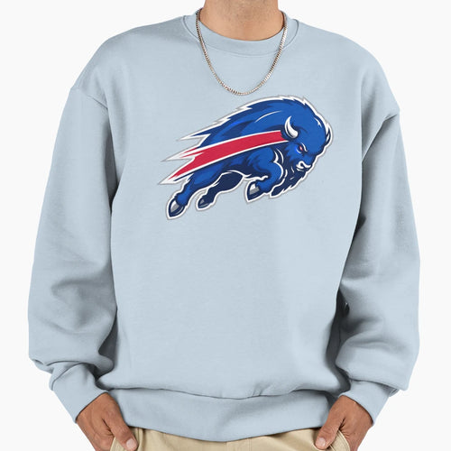 Charging Through Storm Buffalo Sweatshirt - Custom Art Print Unisex - T-Shirt, Sweatshirt, Hoodie