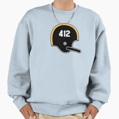 Pittsburgh Steelers 412 Helmet Sweatshirt - Custom Art Print for Adults - T-Shirt, Sweatshirt, Hoodie