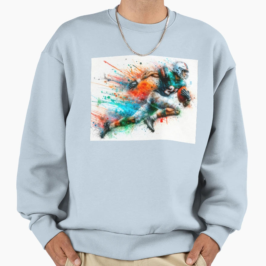Dynamic Footballer Action Sweatshirt - Minimalist Print Unisex - T-Shirt, Sweatshirt, Hoodie