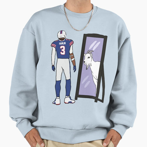 Damar Hamlin Mirror Goat Sweatshirt - Graphic Print Men Women - T-Shirt, Sweatshirt, Hoodie