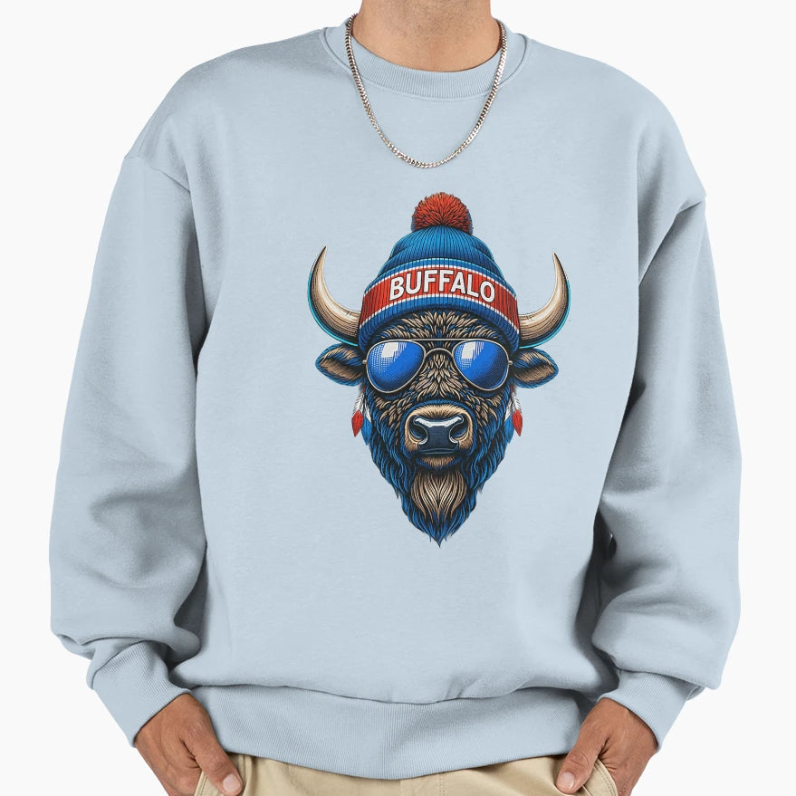 Buffalo Sweatshirt - Custom Art Print Men Women - T-Shirt, Sweatshirt, Hoodie