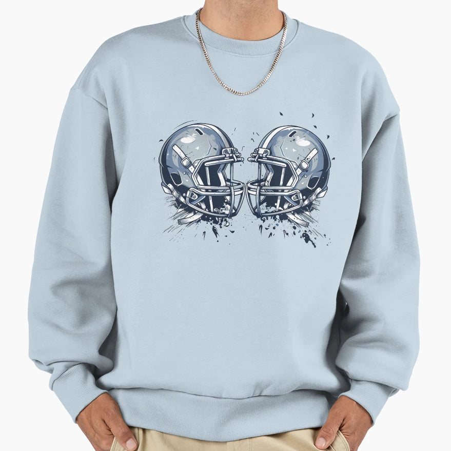 American Football Helmets Sweatshirt - Fun Novelty Design for Adults - T-Shirt, Sweatshirt, Hoodie
