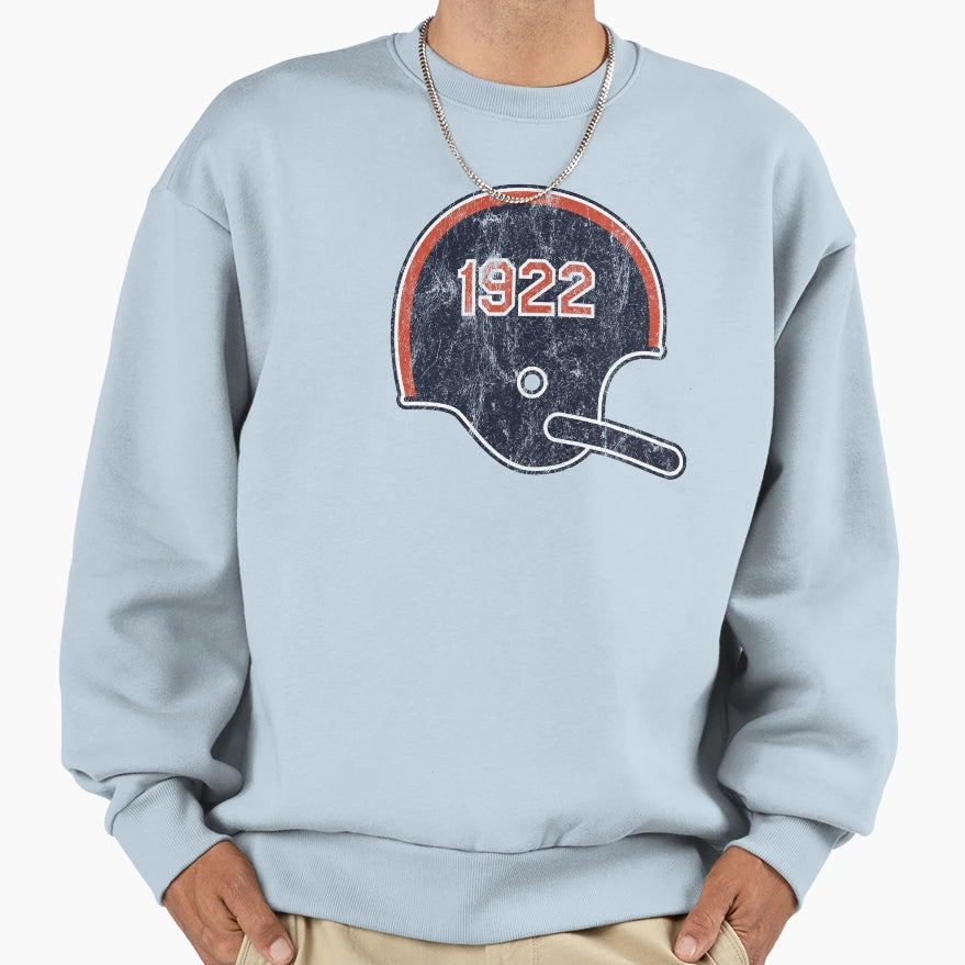 Chicago Bears Year Founded Helmet Sweatshirt - Minimalist Print for Adults - T-Shirt, Sweatshirt, Hoodie