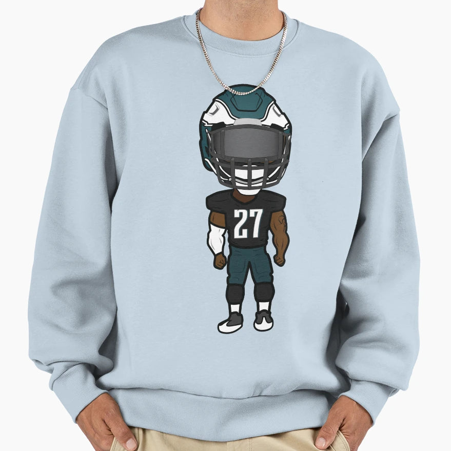 Malcolm Jenkins Cartoon Sweatshirt - Casual Everyday Wear Unisex - T-Shirt, Sweatshirt, Hoodie