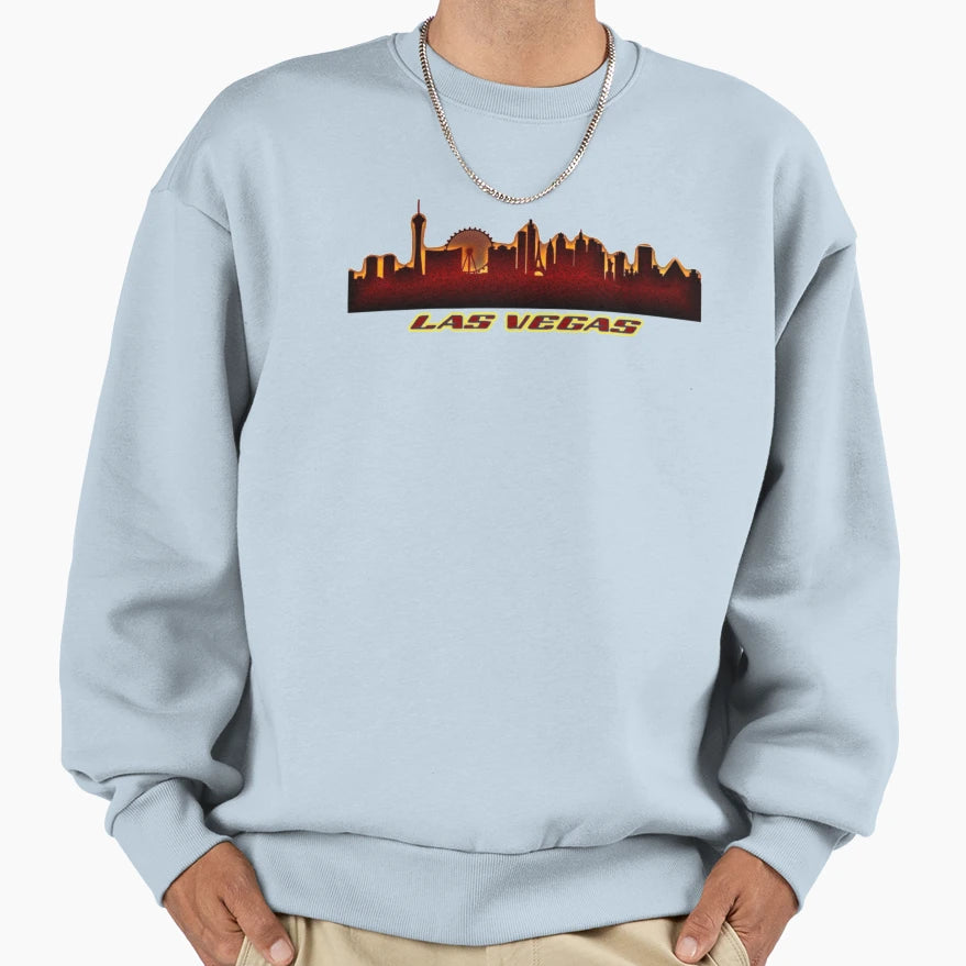 Las Vegas Skyline Sweatshirt - Graphic Print Unisex - T-Shirt, Sweatshirt, Hoodie