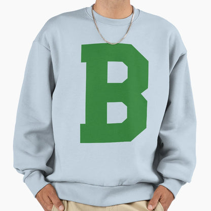 Alphabet Green B Sports Letter B Sweatshirt - Graphic Print Unisex - T-Shirt, Sweatshirt, Hoodie