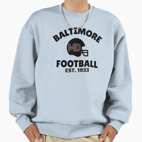 Baltimore Maryland Football Nfl Sweatshirt - Trendy Graphic Men Women - T-Shirt, Sweatshirt, Hoodie