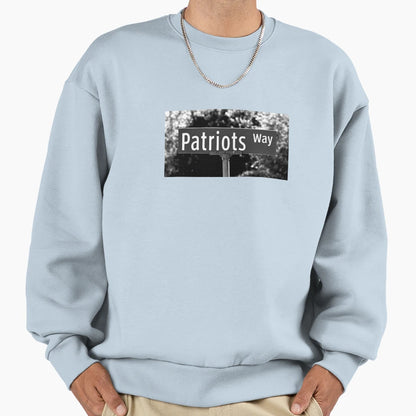 Street Sign Named Patriots Sweatshirt - Casual Everyday Wear for Adults - T-Shirt, Sweatshirt, Hoodie
