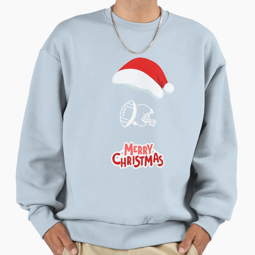 Merry American Football Player Sweatshirt - Aesthetic Graphic Unisex - T-Shirt, Sweatshirt, Hoodie