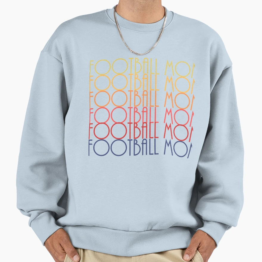 Football Mom Sunset Colors Sweatshirt - Graphic Print Men Women - T-Shirt, Sweatshirt, Hoodie