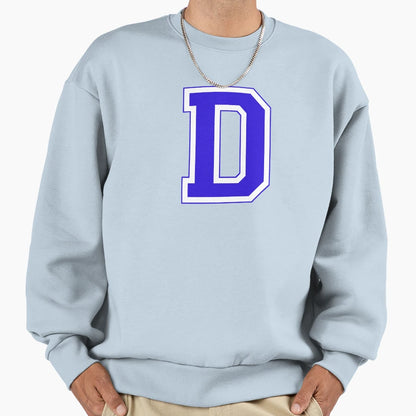 Varsity Letter D Sweatshirt - Minimalist Print Men Women - T-Shirt, Sweatshirt, Hoodie