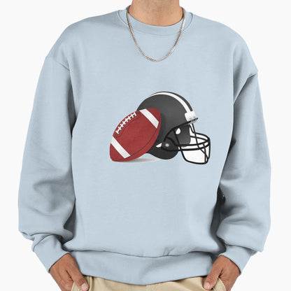 American Football Helmet Sports Sweatshirt - Custom Art Print Men Women - T-Shirt, Sweatshirt, Hoodie