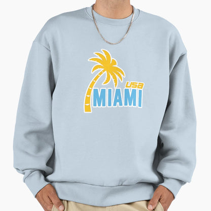 Miami Usa Sweatshirt - Graphic Print Unisex - T-Shirt, Sweatshirt, Hoodie