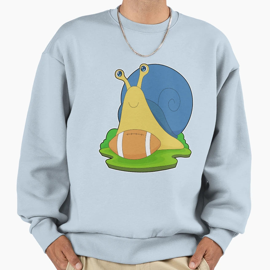 Snail American Football Sports Sweatshirt - Streetwear Style Unisex - T-Shirt, Sweatshirt, Hoodie