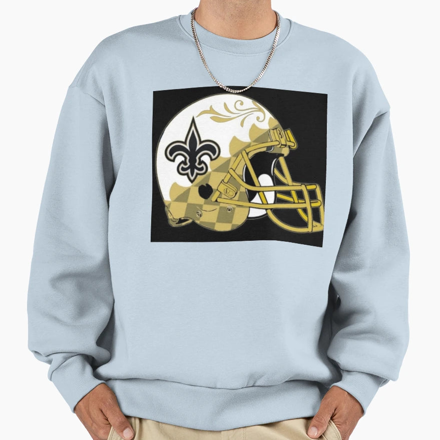 Saints Helmet Sweatshirt - Trendy Graphic for Adults - T-Shirt, Sweatshirt, Hoodie