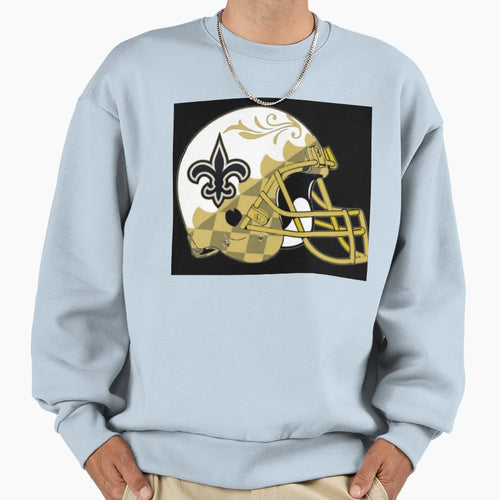 Saints Helmet Sweatshirt - Trendy Graphic for Adults - T-Shirt, Sweatshirt, Hoodie