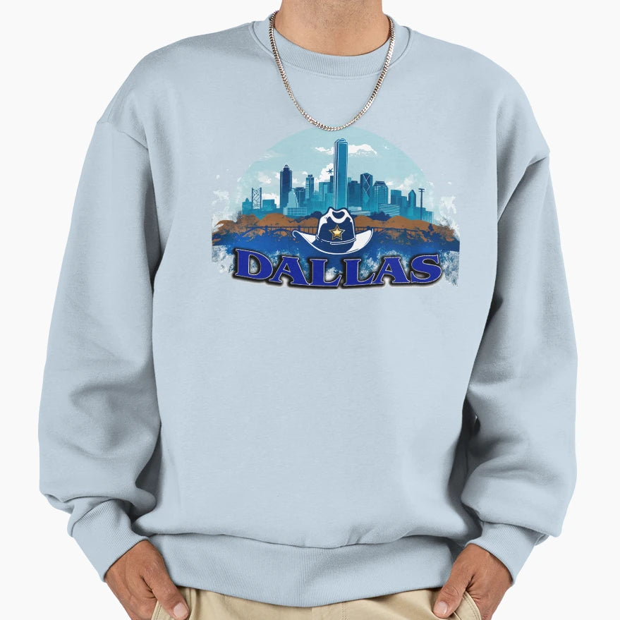 Dallas Tx Logo3 Sweatshirt - Graphic Print for Adults - T-Shirt, Sweatshirt, Hoodie