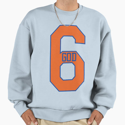 No 6 God Blue Sweatshirt - Trendy Graphic Unisex - T-Shirt, Sweatshirt, Hoodie