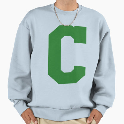Alphabet Green C Sports Letter C Sweatshirt - Trendy Graphic for Adults - T-Shirt, Sweatshirt, Hoodie
