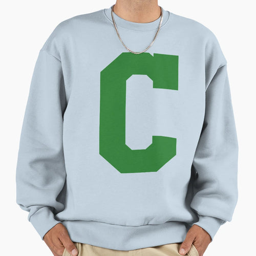 Alphabet Green C Sports Letter C Sweatshirt - Trendy Graphic for Adults - T-Shirt, Sweatshirt, Hoodie