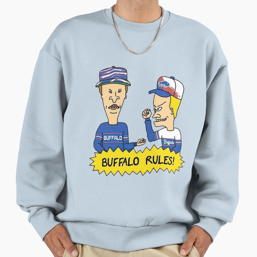 Buffalo Rules Buffalo Bills Funny Sweatshirt - Casual Everyday Wear Unisex - T-Shirt, Sweatshirt, Hoodie