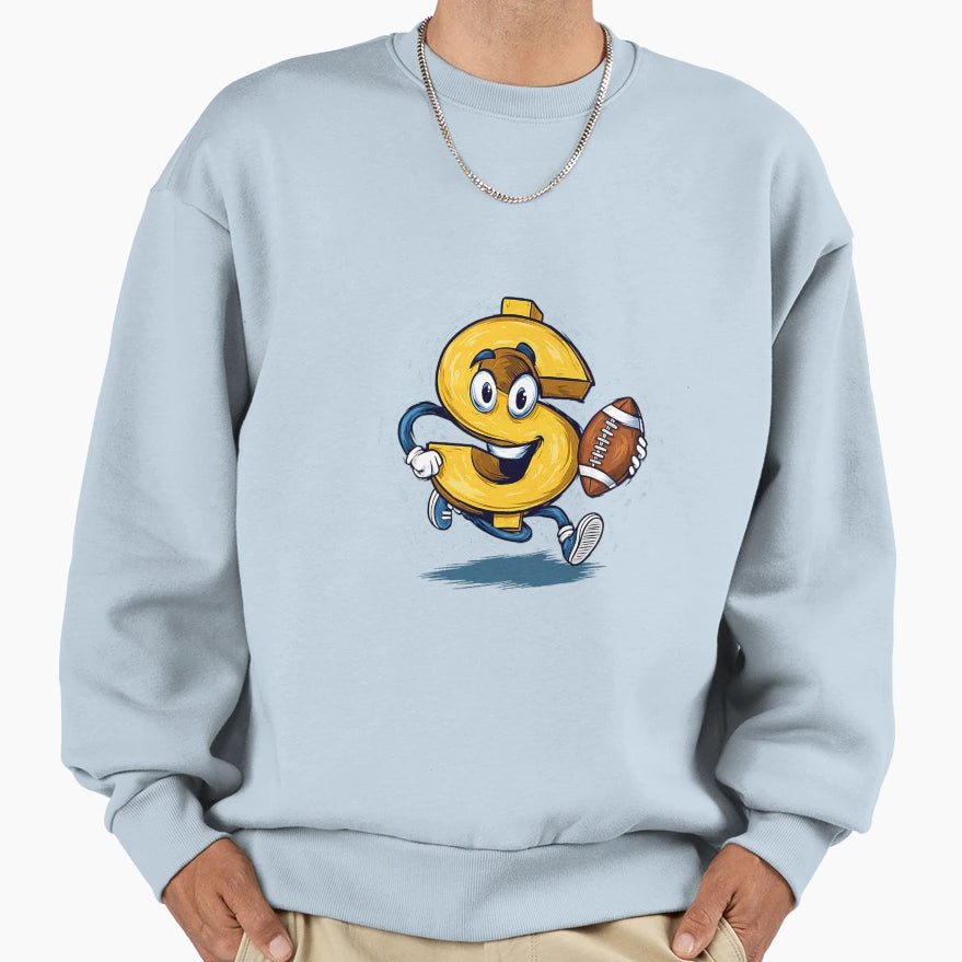 Awesome Dollar Sign American Football Sweatshirt - Novelty Apparel Unisex - T-Shirt, Sweatshirt, Hoodie