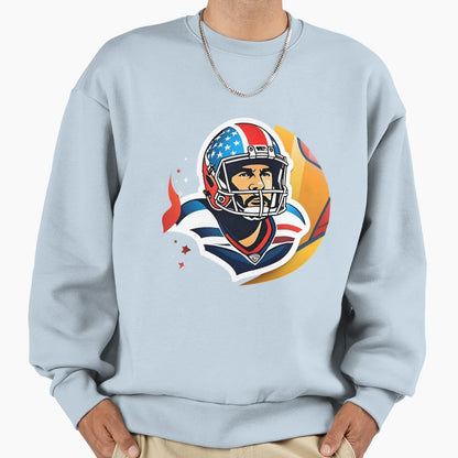 Usa American Football Player Sweatshirt - Minimalist Print Unisex - T-Shirt, Sweatshirt, Hoodie
