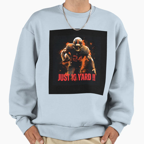Just 10 Yard American Football Color T-Shirt - Custom Art Print Unisex - T-Shirt, Sweatshirt, Hoodie