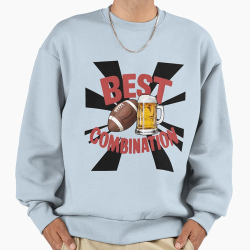 Best Combination Beer And Football Sweatshirt - Unique Graphic for Adults - T-Shirt, Sweatshirt, Hoodie