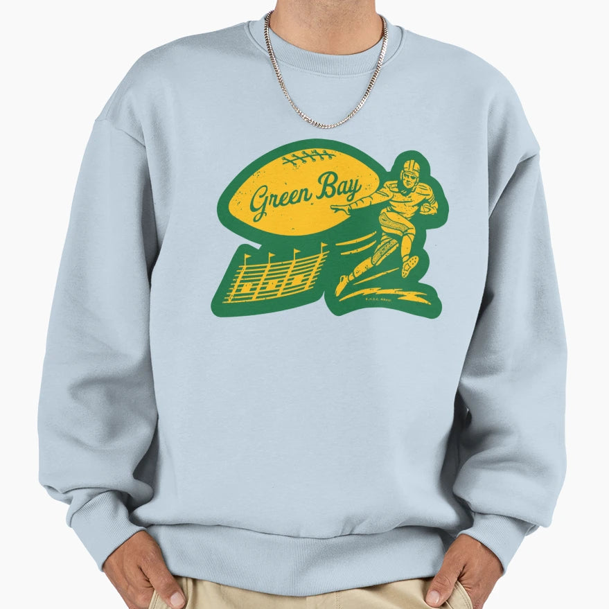 Football Green Bay Packers Yellow Green Sweatshirt - Trendy Graphic Unisex - T-Shirt, Sweatshirt, Hoodie