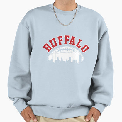 Buffalo Football Skyline New York Ny Sweatshirt - Trendy Graphic Men Women - T-Shirt, Sweatshirt, Hoodie