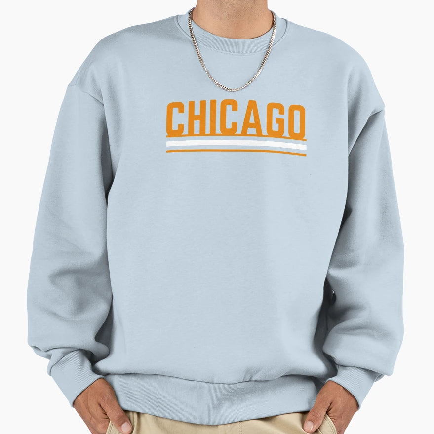 Chicago City Orange Sweatshirt - Graphic Print for Adults - T-Shirt, Sweatshirt, Hoodie