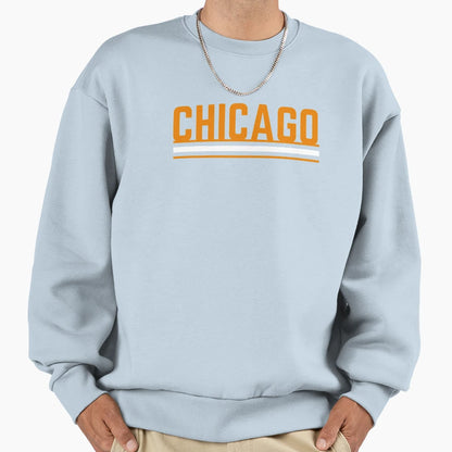 Chicago City Orange Sweatshirt - Graphic Print for Adults - T-Shirt, Sweatshirt, Hoodie