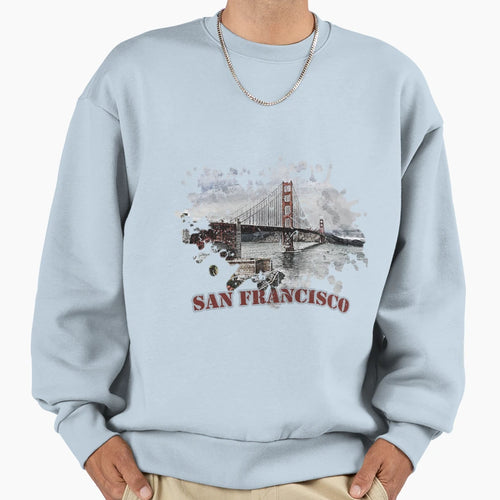 Golden Gate Bridge Sweatshirt - Custom Art Print for Adults - T-Shirt, Sweatshirt, Hoodie
