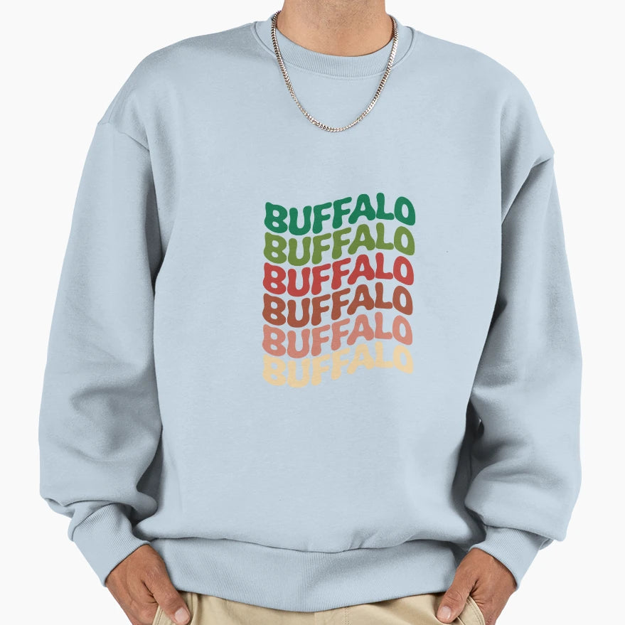 Buffalo Sweatshirt - Minimalist Print Men Women - T-Shirt, Sweatshirt, Hoodie