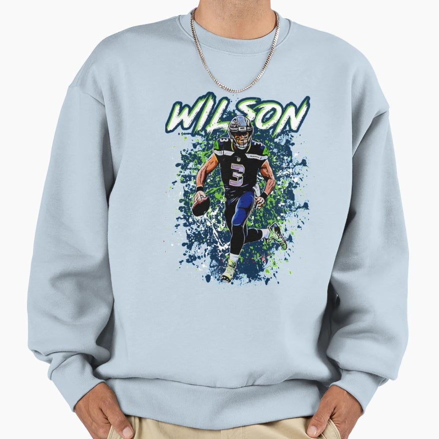 Russel Wilson Sweatshirt - Streetwear Style Unisex - T-Shirt, Sweatshirt, Hoodie