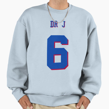 Julius Erving Dr J Jersey No 6 Sweatshirt - Unique Graphic Unisex - T-Shirt, Sweatshirt, Hoodie