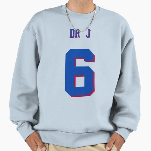 Julius Erving Dr J Jersey No 6 Sweatshirt - Unique Graphic Unisex - T-Shirt, Sweatshirt, Hoodie