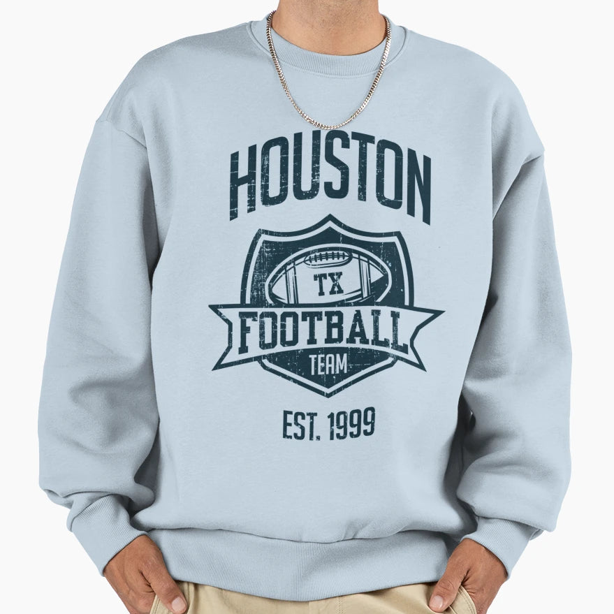 Houston Football Team Inspired Sweatshirt - Custom Art Print Unisex - T-Shirt, Sweatshirt, Hoodie