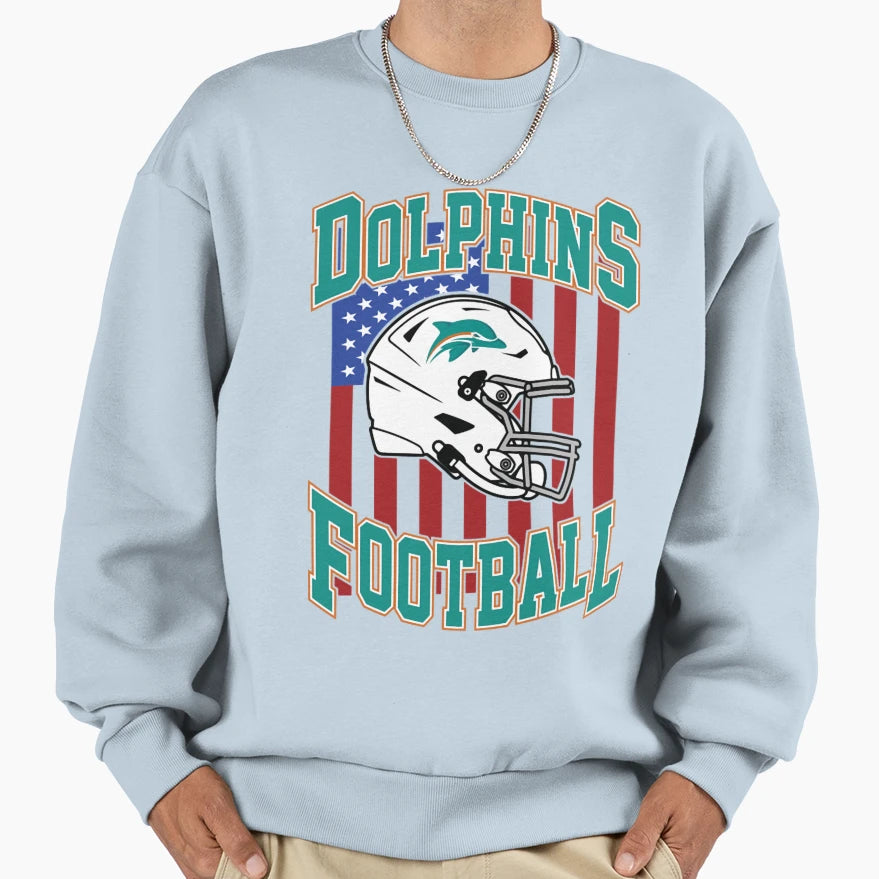 Art Miami Dolphins Sweatshirt - Graphic Print Men Women - T-Shirt, Sweatshirt, Hoodie