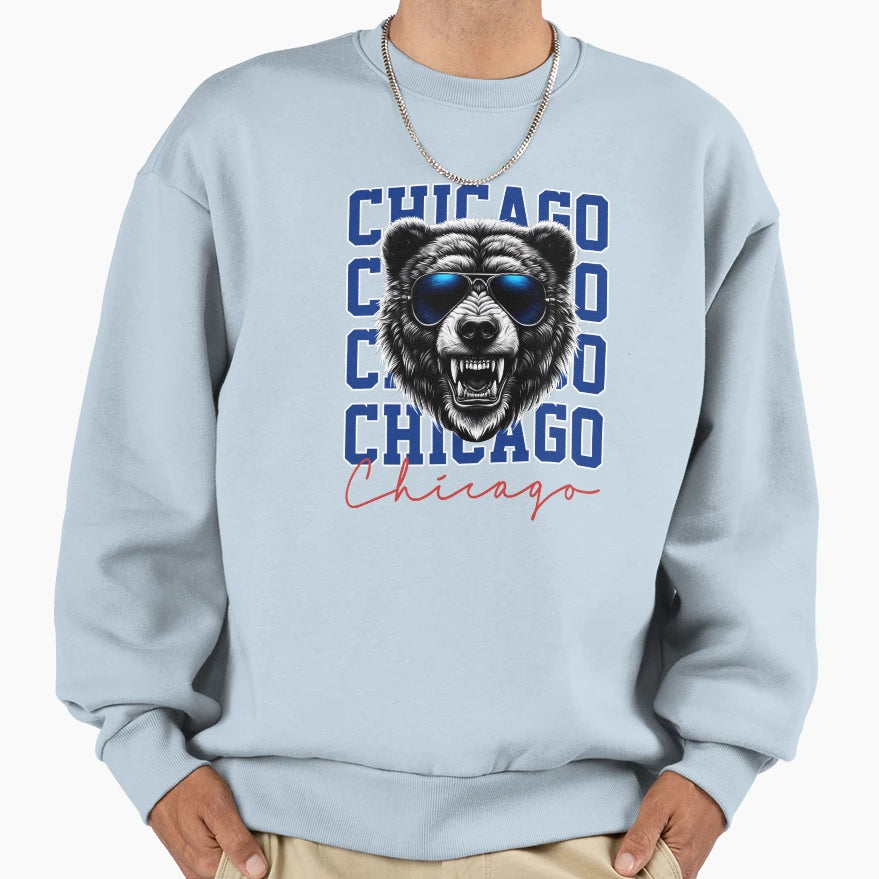 Bear Spirit Fierce Sunglasses Cap Sweatshirt - Custom Art Print Men Women - T-Shirt, Sweatshirt, Hoodie