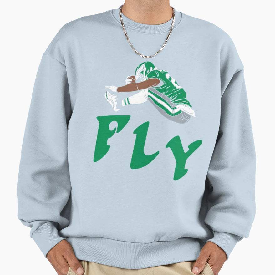 Fly Saquon Philadelphia Football Sweatshirt - Graphic Print Men Women - T-Shirt, Sweatshirt, Hoodie