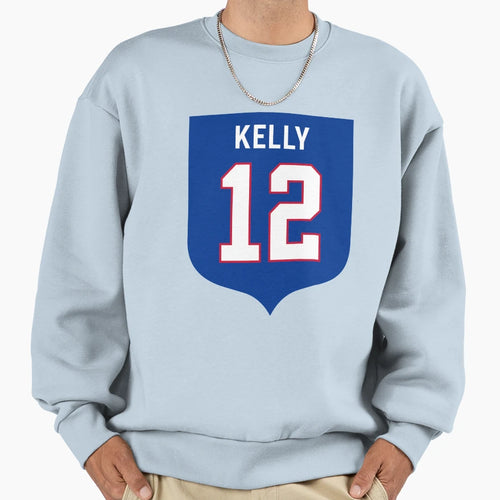 Jim Kelly 12 Emblem Sweatshirt - Trendy Graphic Unisex - T-Shirt, Sweatshirt, Hoodie