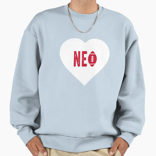 I Love New England Football Heart Ne Sweatshirt - Graphic Print for Adults - T-Shirt, Sweatshirt, Hoodie