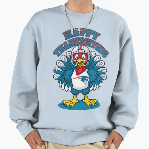 Thanksgiving Turkey Football Fan Sweatshirt - Trendy Graphic Men Women - T-Shirt, Sweatshirt, Hoodie