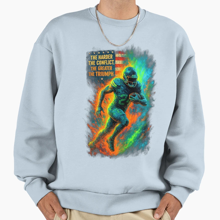 Greater Triumph American Football Sweatshirt - Minimalist Print for Adults - T-Shirt, Sweatshirt, Hoodie