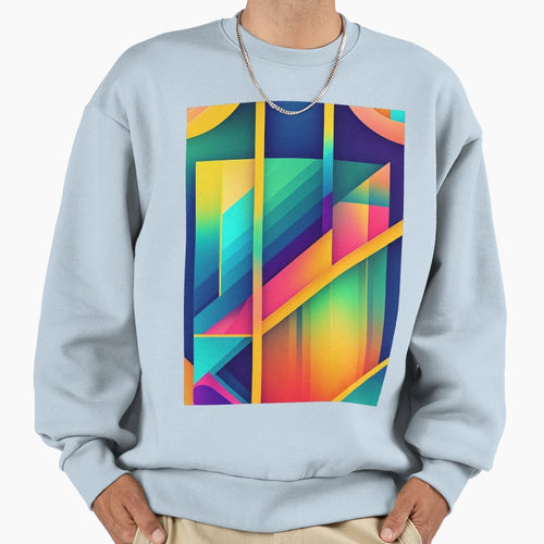 Colorful Abstract Fluid Shapes Sweatshirt - Streetwear Style Men Women - T-Shirt, Sweatshirt, Hoodie