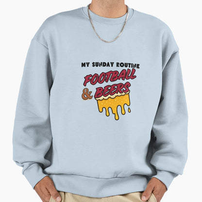 Falcons Sunday Routine Funny Sweatshirt - Custom Art Print Men Women - T-Shirt, Sweatshirt, Hoodie