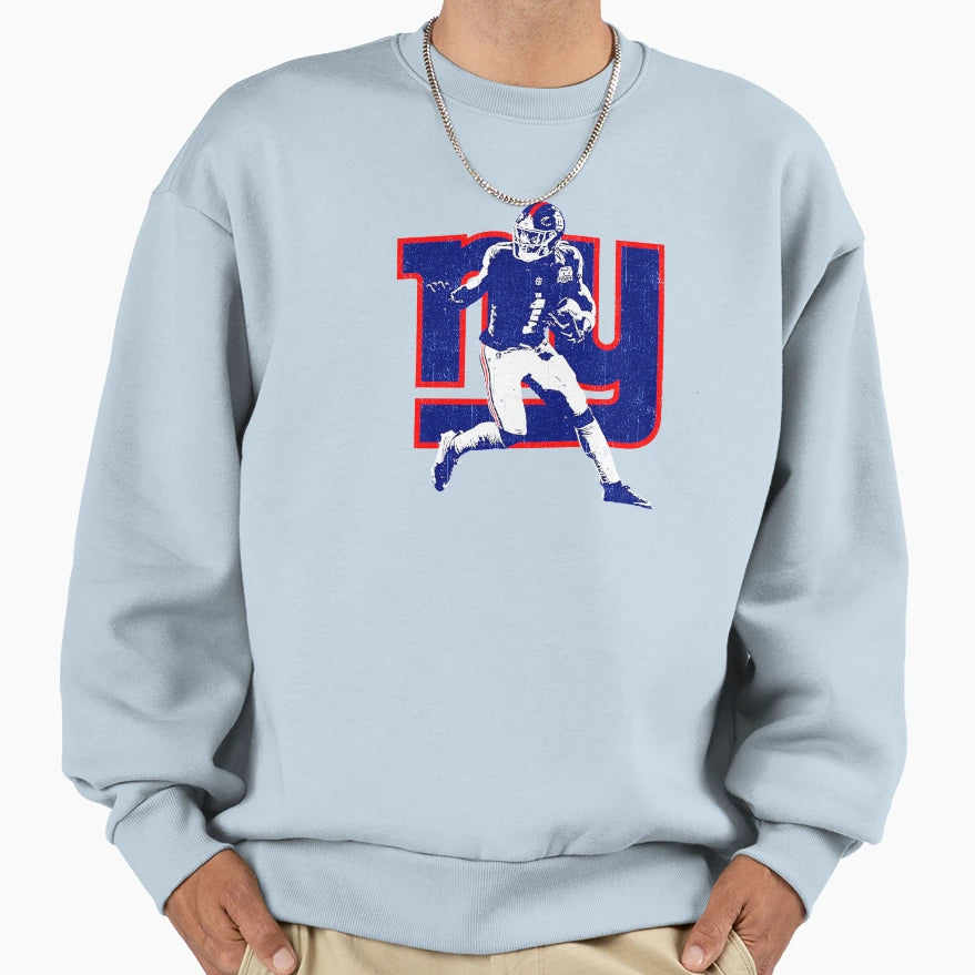 College Football Athlete Running Sweatshirt - Fun Novelty Design Men Women - T-Shirt, Sweatshirt, Hoodie