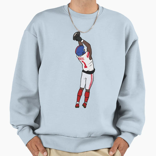 Malik Nabers Catch Sweatshirt - Aesthetic Graphic for Adults - T-Shirt, Sweatshirt, Hoodie